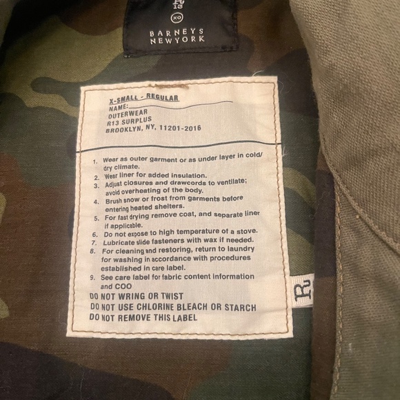 R13 army green jacket with camo liner - Picture 3 of 4